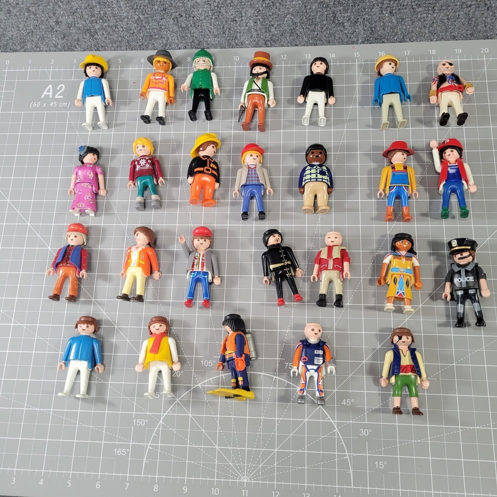 Playmobil Adult Figure Lot 26 Workers Police Pirate Farmer Construction Mixed